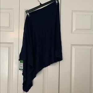 Lilly Pulitzer Elegant Navy Asymmetrical Poncho